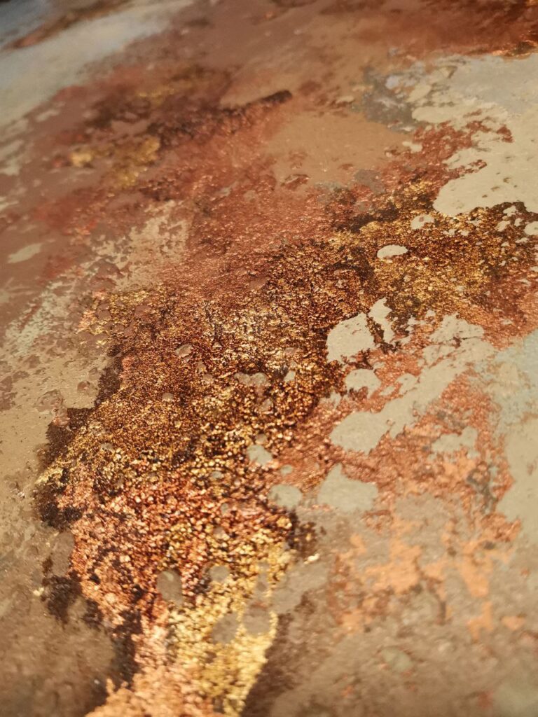 декоративная штукатурка с поталью, как работать с поталью, как клеить потоль